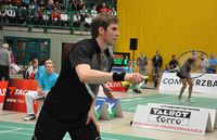 Olympiateilnehmer Johannes Schöttler kam im ersten WM-Vorrundenspiel in seiner Paradedisziplin Herrendoppel zum Einsatz. Foto (Archiv): Claudia Pauli.