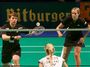 Stehen sich am Samstag in der Bundesliga auf gegenüberliegenden Seiten des Netzes gegenüber: Die Bitburger Open-Sieger 2013 Michael Fuchs und Birgit Michels. Foto: sven heise.