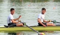 Martin und Jochen Kühner erreichten im Leichtgewichts-Vierer den 3. Platz im B-Finale der Olympischen Spiele 2012. Foto: drv/ op.