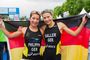 Vize-Europameisterin Sophia Saller und Hanna Philippin möchten auch in Edmonton bei der U23-WM ihre gute Laune behalten. Foto: dtu/ kleindl.