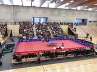 In der Multifunktionshalle auf dem Gelände der Hermann-Neuberger-Sportschule finden am Wochenende die Heimspiele statt. Foto: LSVS.