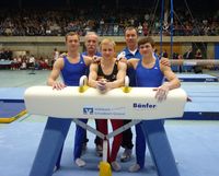 Erfolgreich beim 7. National-Team-Cup in Schwäbisch-Gmünd: die Turner der TG Saar. Foto: stb.